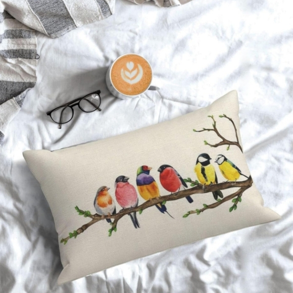 🐦NWT! Set Of 2 12x20 Bird Watch Pillow Covers - Picture 3 of 3